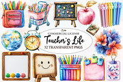 Pastel Teacher's Life Clipart, an Illustration by Designworld (Thumbnail 1 of 6)