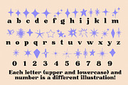 Stars and Sparkles Illustration Font, a Symbol Font by Dear Darling Design (Thumbnail 3 of 6)
