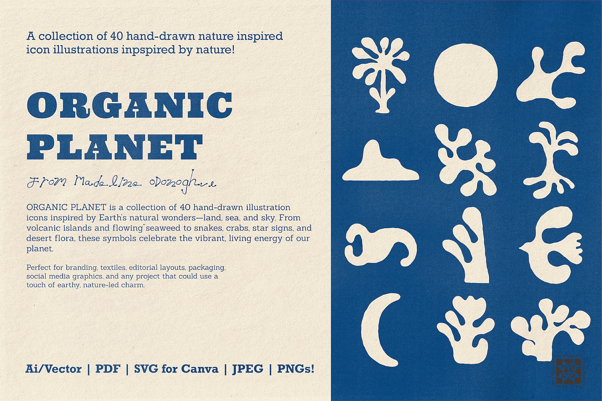Organic Planet - 40 Hand Drawn Icons, a Decorative Illustration by Madeline ODonoghue Design (Photo 1 of 23)