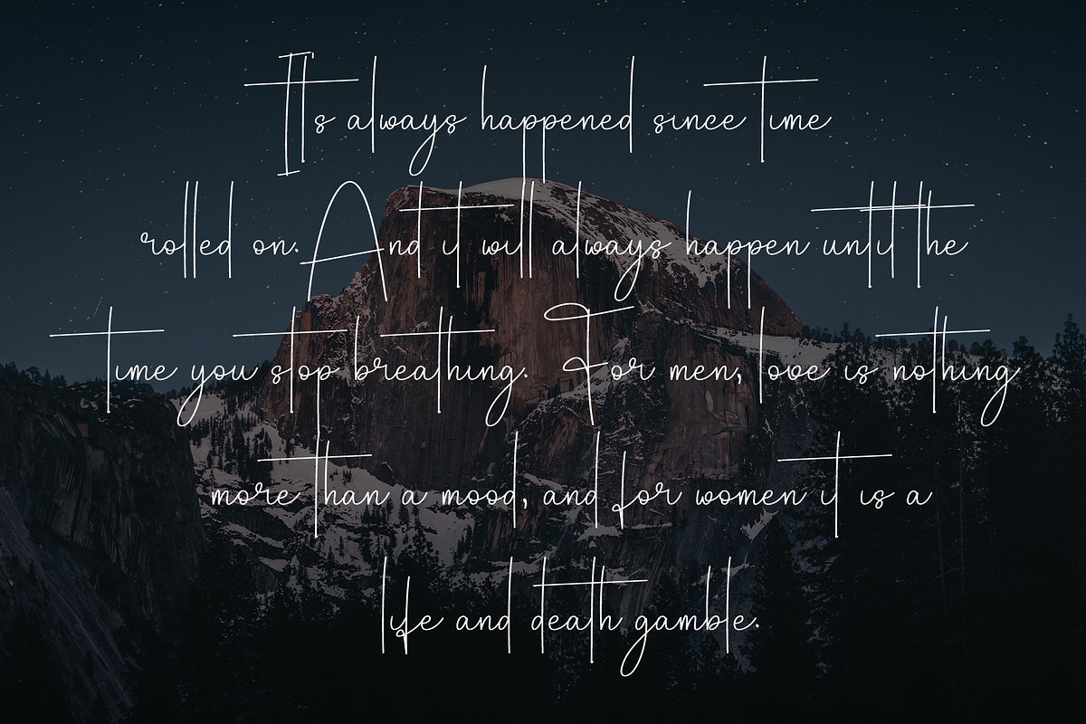 Nightday | Script Font, a Handwritten Font by Scratchones (Photo 6 of 8)