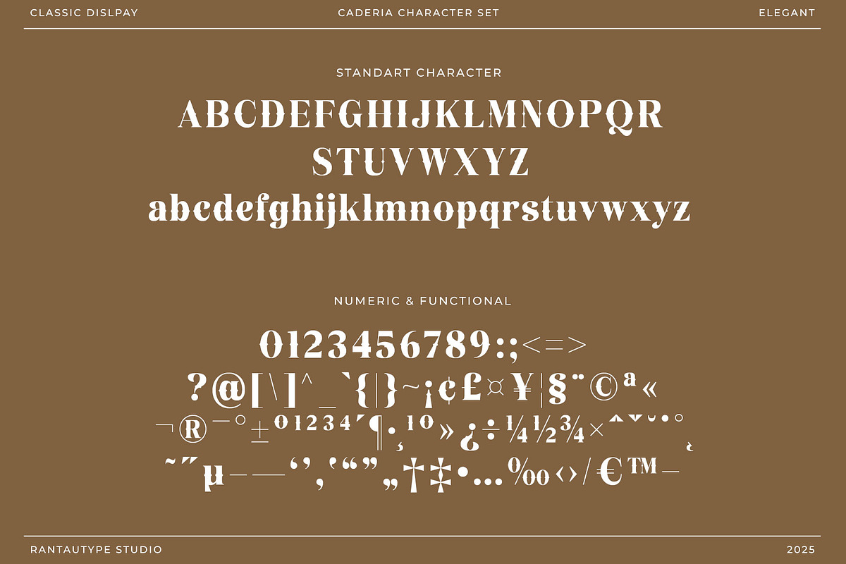 Caderia Vintage Display Serif Font, a Serif Font by RantautypeStudio (Photo 13 of 17)