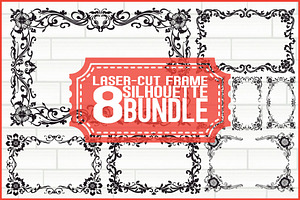 Laser Cut Frame Set Bundle, an Illustration by Designer_Momina