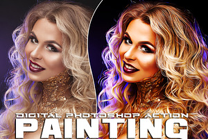 Paintign Cartoon Photoshop Action