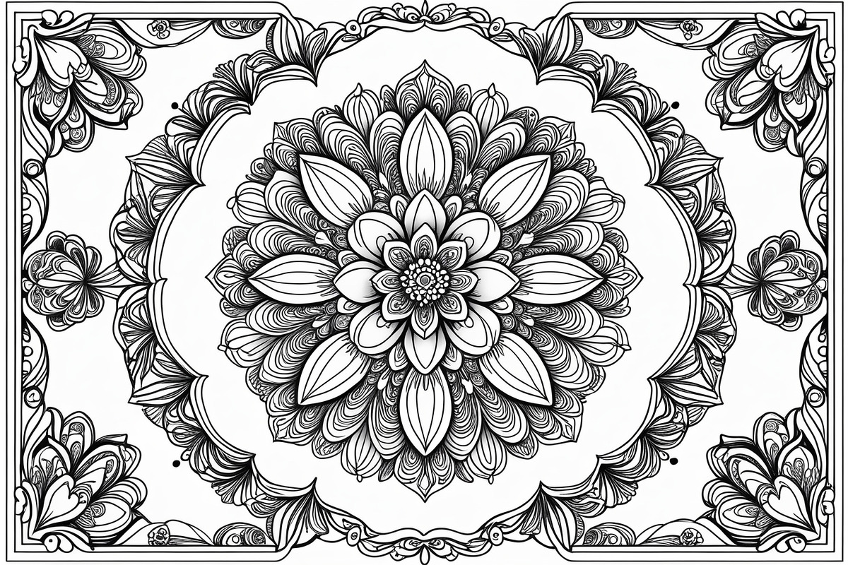 Intricate Floral Mandala Art Set, an Illustration by Designs_River (Photo 6 of 7)