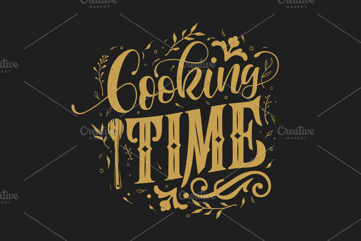 Set of vector cooking lettering, a Poster Template by Anna's Lettering (Photo 8 of 13)