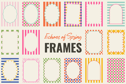 Wavy & Striped Whimsical Frames, an Object Graphic by AnnArt