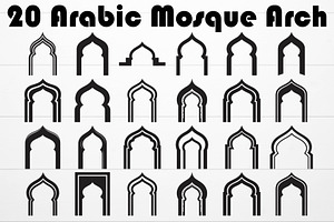 Arabic Mosque Arch Bundle, an Object Graphic by Designer_Momina