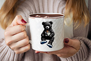 Streetwear Teddy Bear Black Sublimat, an Illustration by SVGArt (Thumbnail 4 of 8)