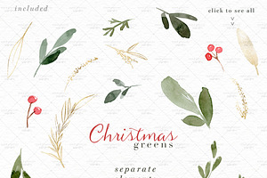 Christmas Wreath Clipart Card Border