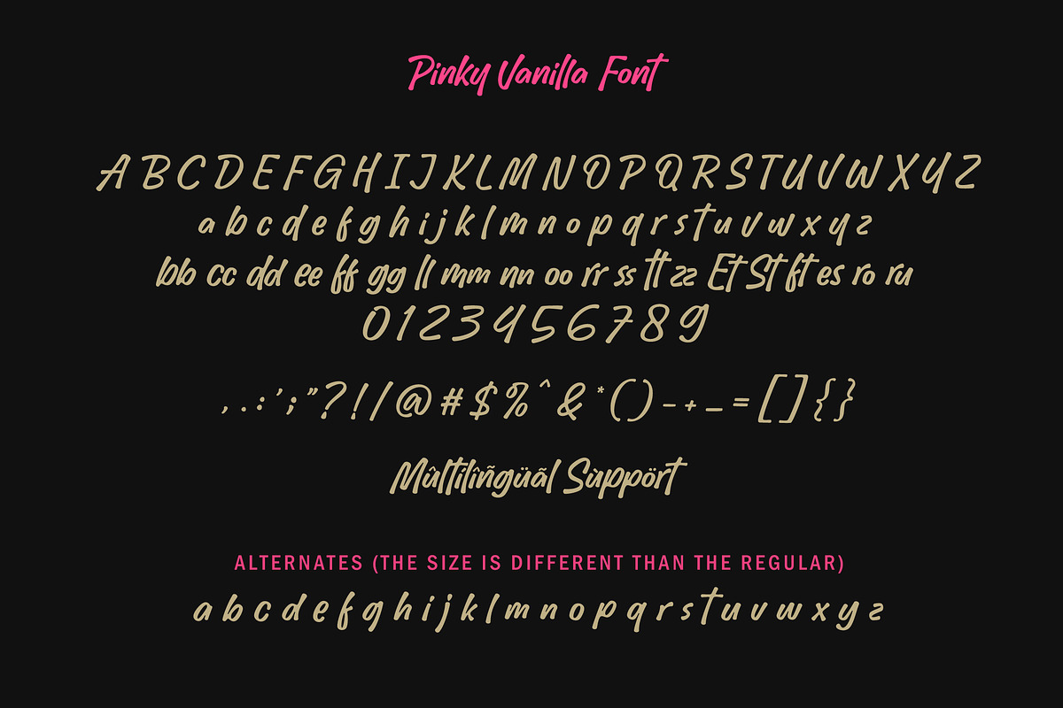 Pinky Vanilla - Handwritten Font, a Font by Subectype Studio (Photo 9 of 10)