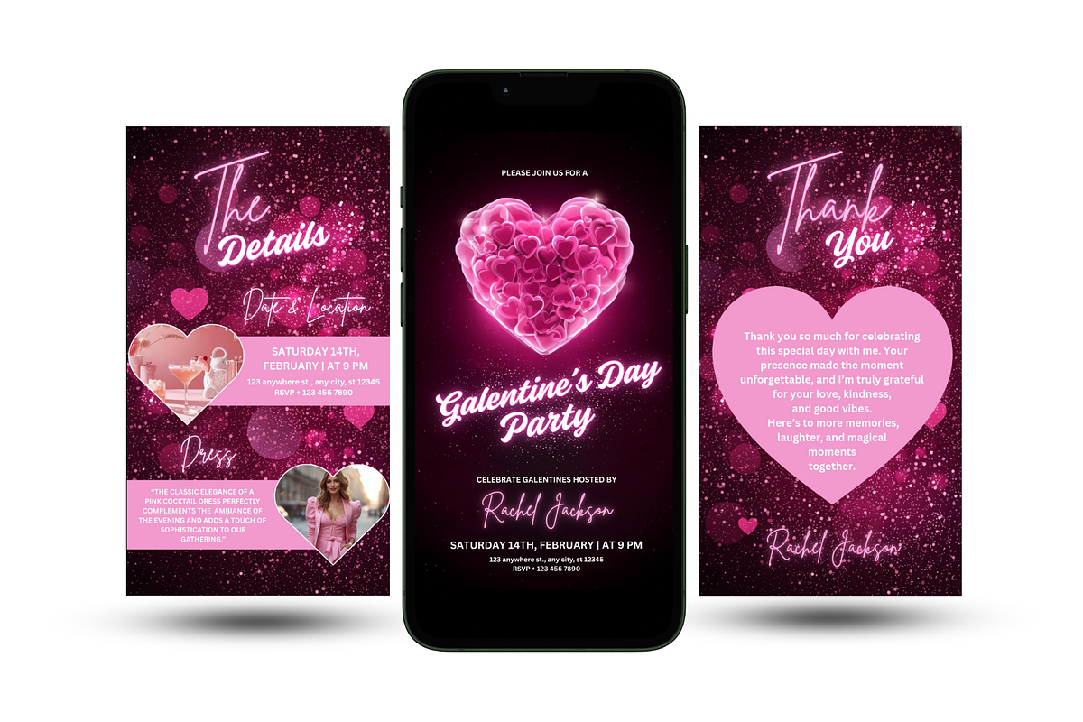 Galentines Invitation Template, an Invitation Template by Earth5168 (Photo 1 of 8)