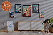 Flat Vector Santorini Serenity Print, a Background Graphic by Vibrand Studio (Thumbnail 7 of 9)