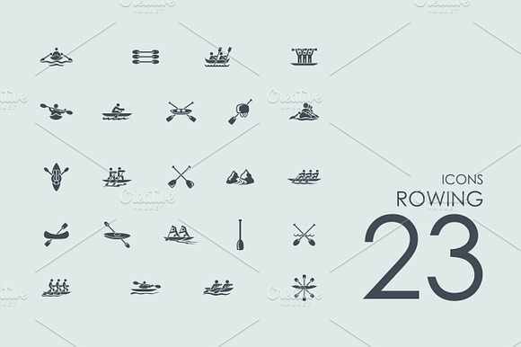 23 Rowing Icons