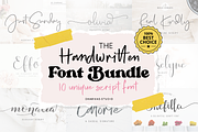 Handwritten Script Bundle - 90% OFF, a Script Font by Dharmas Foundry (Thumbnail 1 of 12)