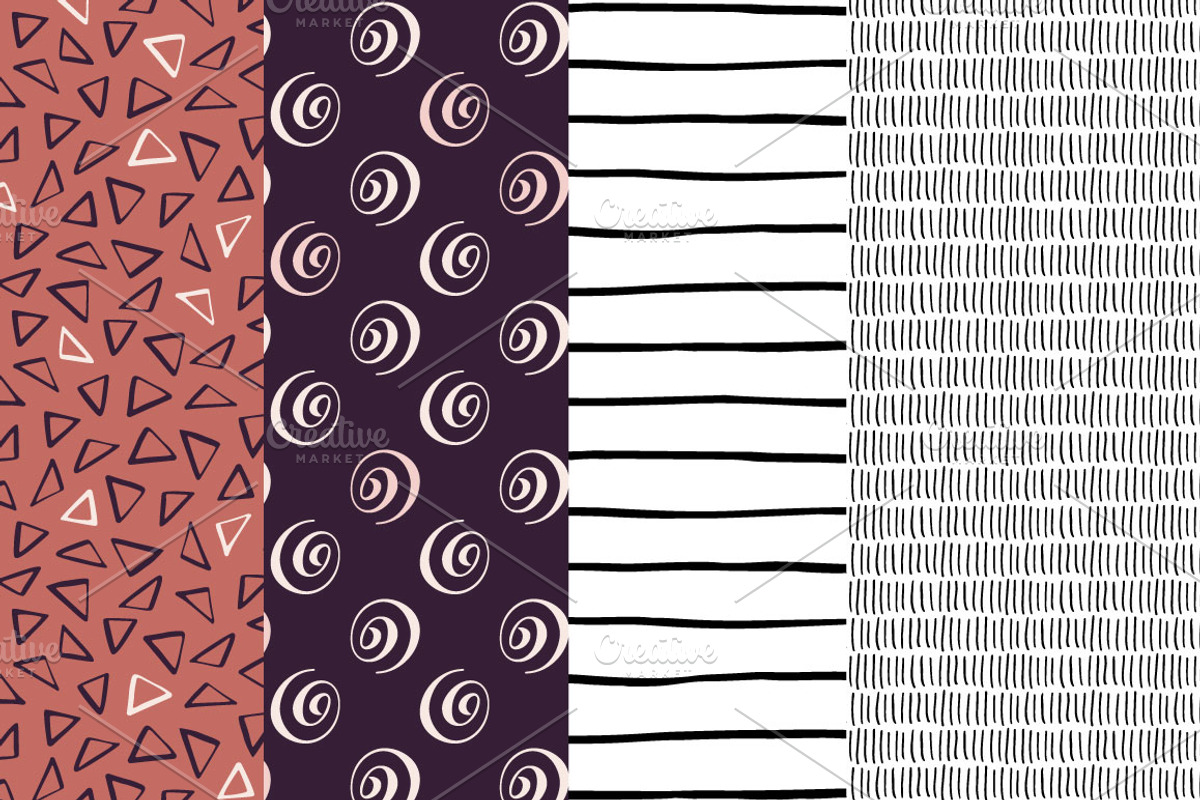 Pen and ink - seamless patterns, a Pattern Graphic by Wild Rose (Photo 5 of 8)