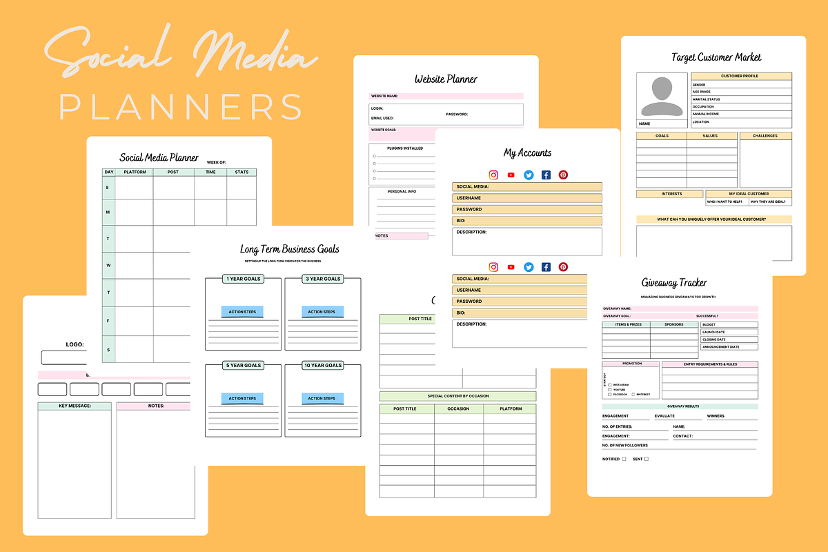 Social Media Content Planner, a Stationery Template by Local Marketing Templates (Photo 4 of 6)