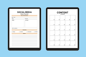 Digital Social Media Planner Canva