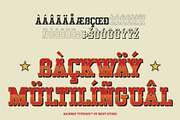 Backway – Extrude Western Slab Font, a Slab Serif Font by Drizy (Thumbnail 6 of 10)