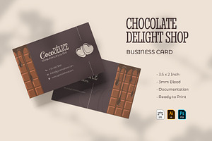 Chocolate Delight Shop Business Card