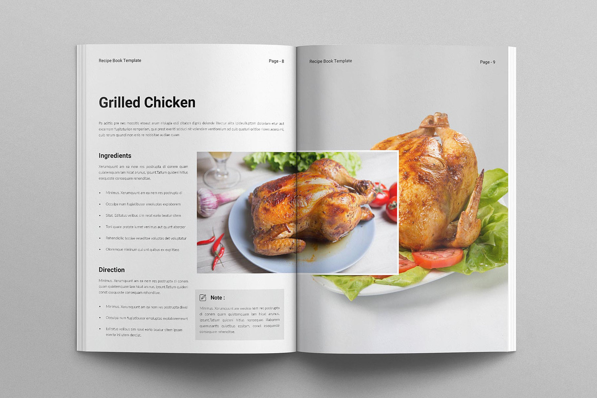 Digital Recipe Book Template, a Brochure Template by E-Type (Photo 4 of 7)