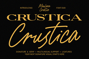 Crustica Font Duo Serif Script Type