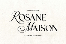 Rosane Maison Luxury Serif Font