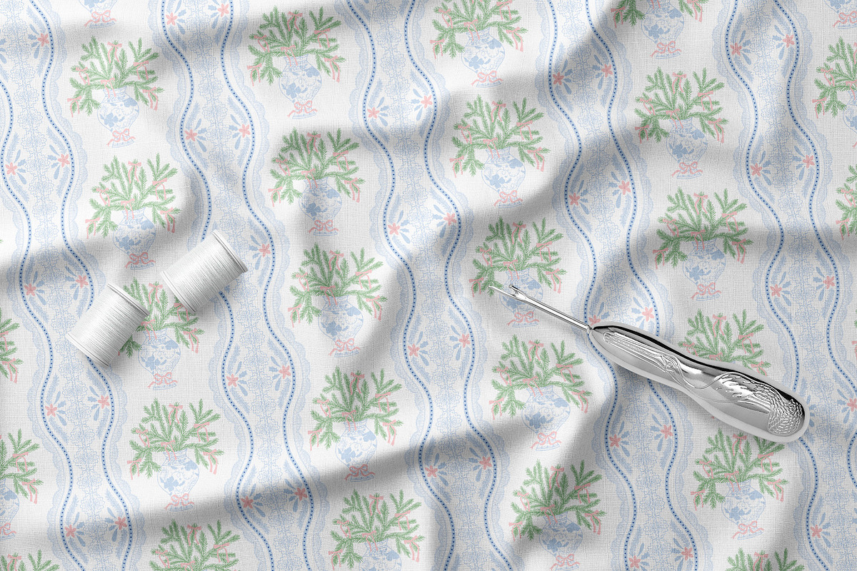 Grandmillennial Christmas patterns, a Pattern Graphic by Tani Kuzminka (Photo 10 of 23)