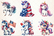 4th of July Unicorn Clipart, an Illustration by Rose Art (Thumbnail 3 of 7)