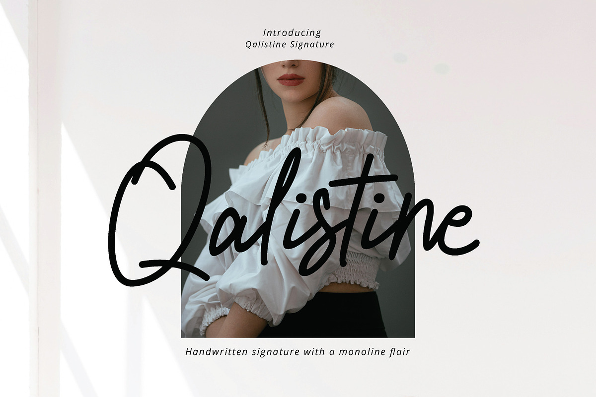 Qalistine Signature, a Handwritten Font by Eltypesstudio (Photo 1 of 10)