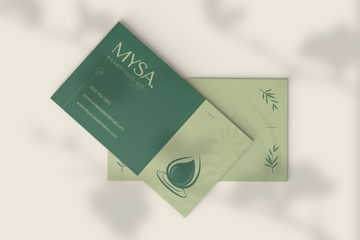 Essentials Oil Market Business Card, a Business Card Template by VUNIRA (Photo 3 of 3)