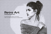 Retro Art Photoshop Action, an Action Add-On by DesignCave (Thumbnail 1 of 5)