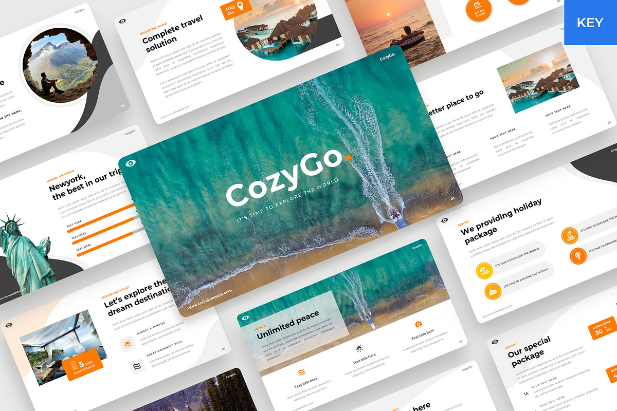 CozyGo - Tours & travel Keynote, a Presentation Template by BeadyLab (Photo 1 of 6)