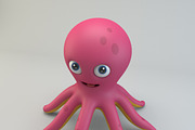 Cartoon Octopus, an Animal 3D Model by XYZ Space (Thumbnail 2 of 5)