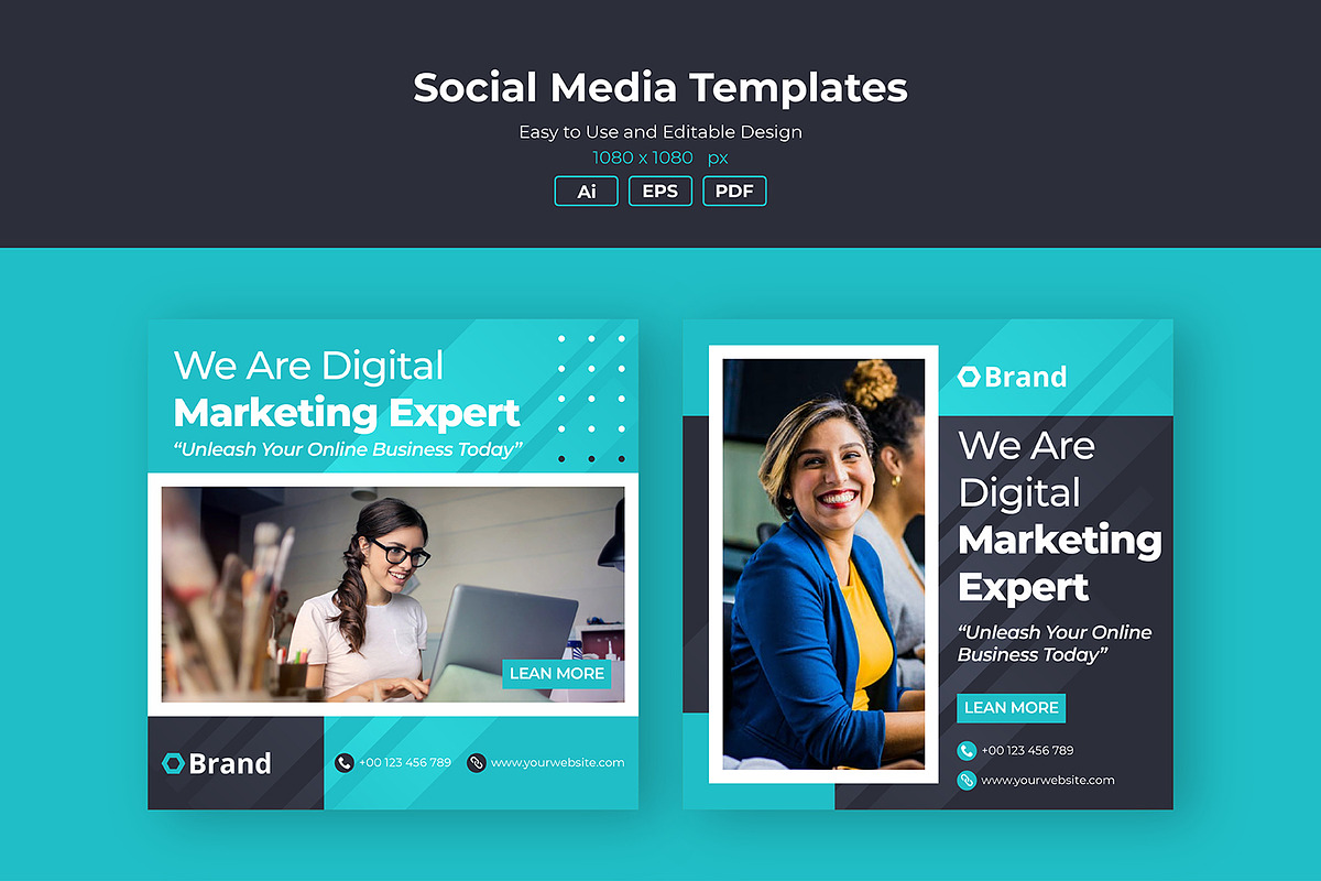 Social Media Banners, a Social Media Template by DreamStudio-eg