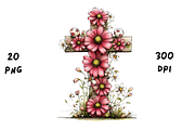 Whimsical Easter Cross Floral Spring, a Seasonal Illustration by GiraffeCreative (Thumbnail 14 of 20)