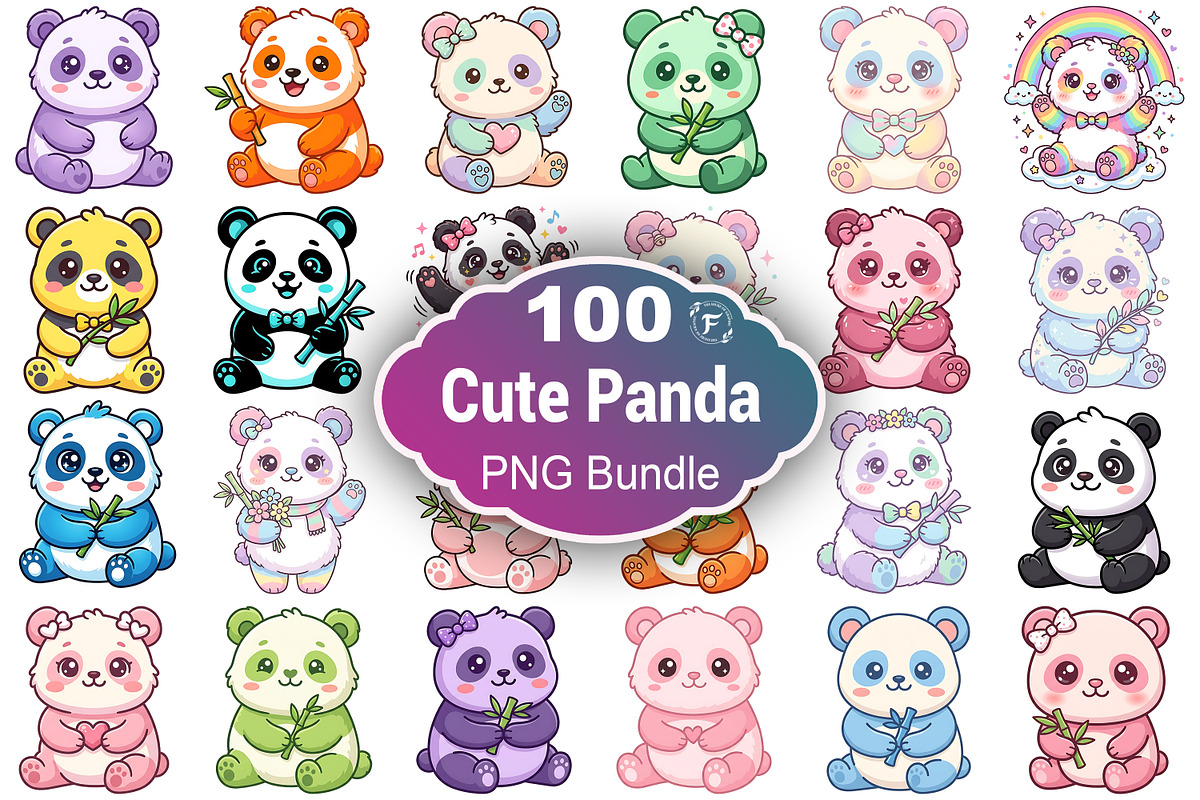Cute Panda Clipart, an Animal Illustration by Forhadx5 (Photo 1 of 9)