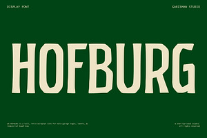 GR HOFBURG – Retro Industrial, a Sans Serif Font by Garisman Std
