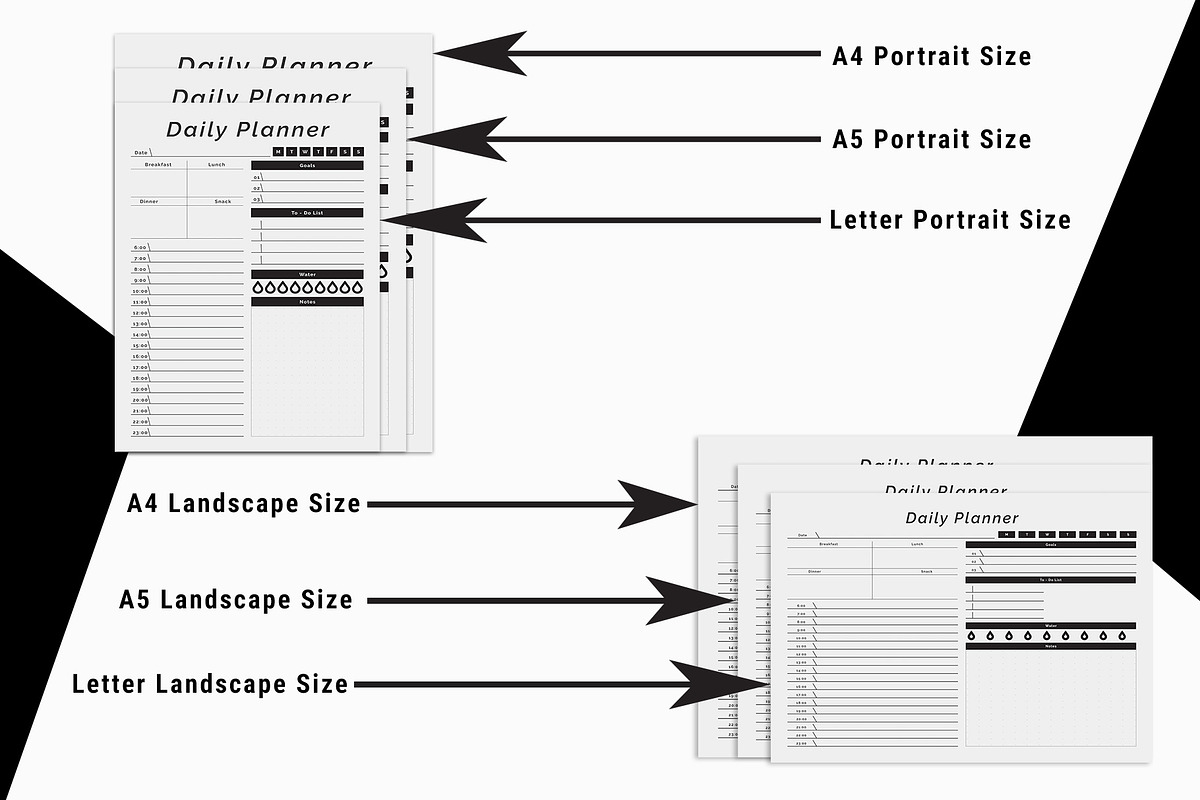 Portrait & Landscape Planner, a Stationery Template by MNT-Creator (Photo 5 of 5)
