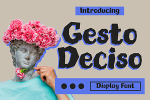 Gesto Deciso Faceted Display Font, a Handwritten Font by Artolabs