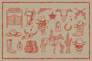 Wild West Vector Illustrations