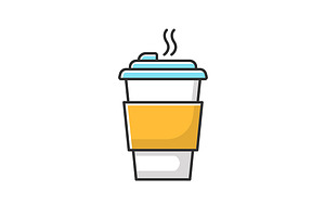 Coffee To Go RGB Color Icon