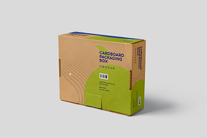 Slim Cardboard Shipping Box Mockups