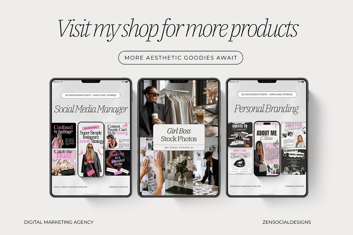 Digital Marketing Agency Templates, a Social Media Template by ZenSocialDesigns (Photo 9 of 9)