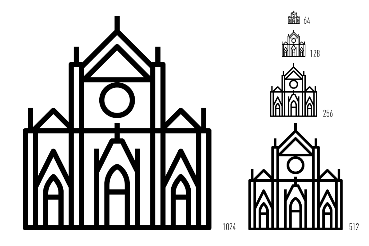 Landmarks of Italy - Florence, an Outline Icon by Jozsef Balazs-Hegedus (Photo 6 of 7)