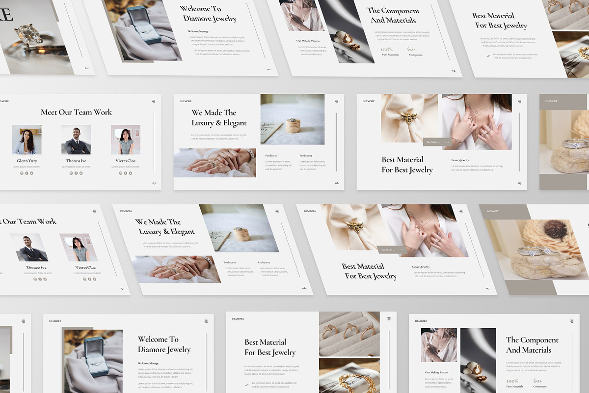 Diamore - Jewelry Google Slide, a Presentation Template by MtvtdArt (Photo 6 of 6)