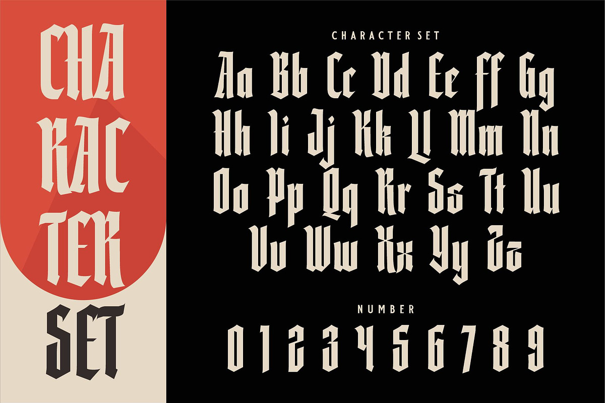 BLACK PARAMOUNT | Blackletter, a Blackletter Font by Havinkpen (Photo 8 of 9)
