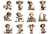 Whimsical Easter Kids, an Illustration by Designking (Thumbnail 2 of 5)