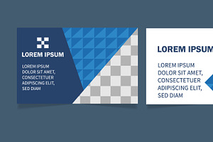 blue and gray business card, a Business Card Template by RAHMAT