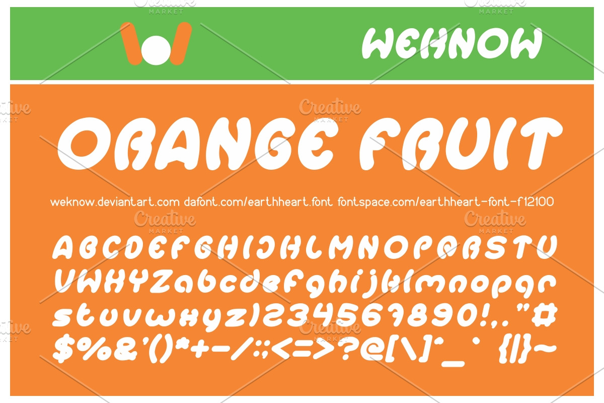 earth heart font preview 3