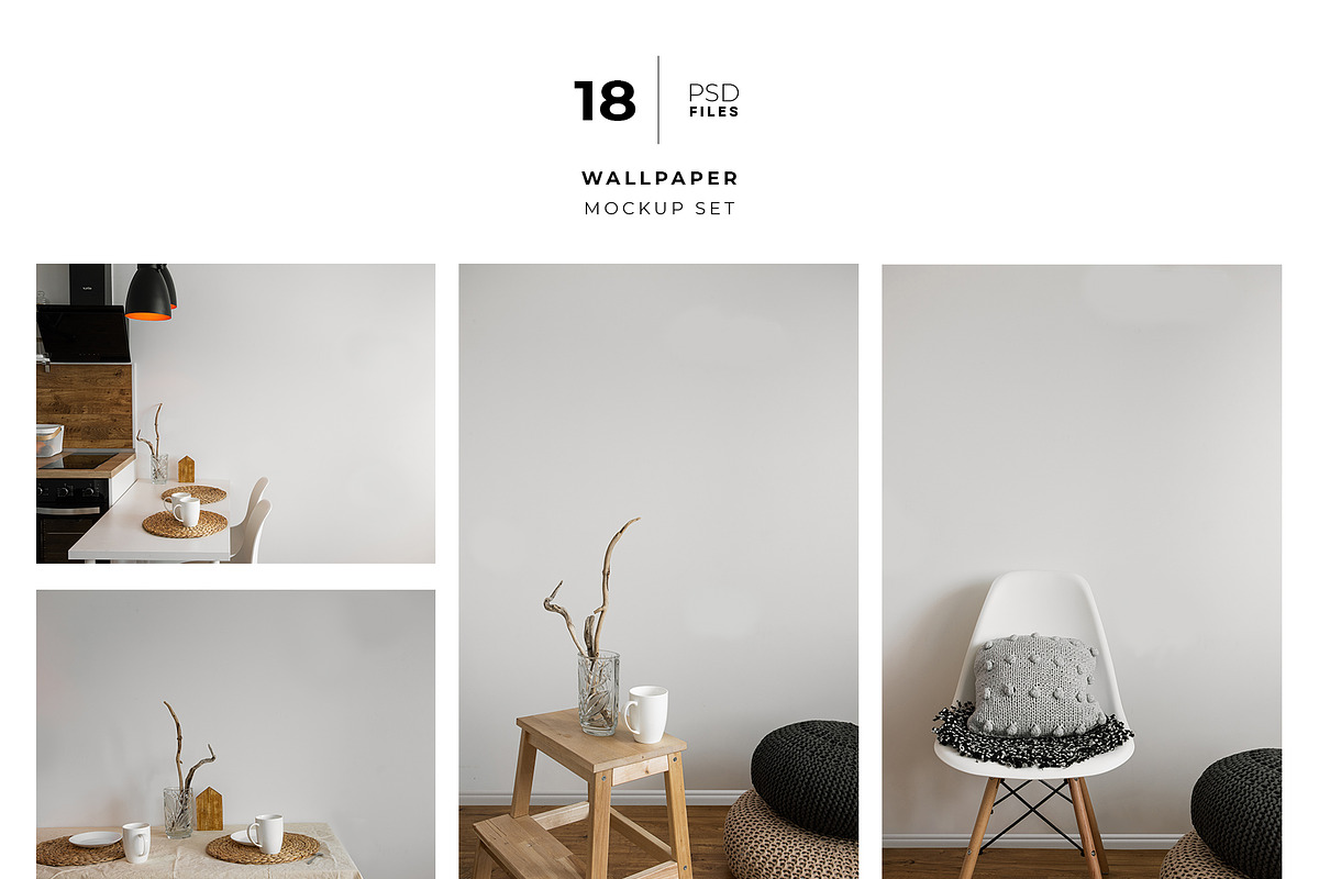 Wallpaper Mockup Set, a Product Mockup by Neutral Mockups (Photo 4 of 9)